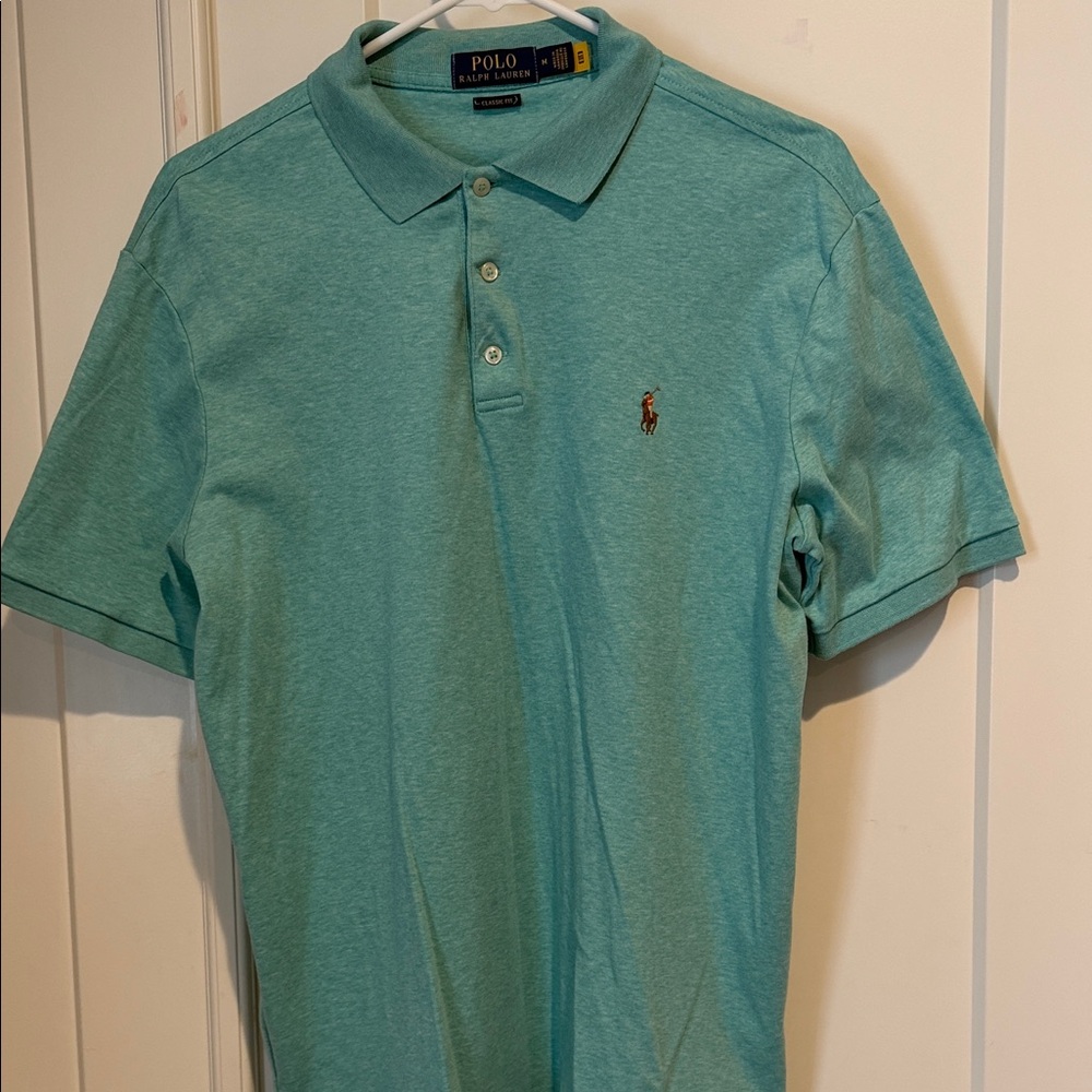 Ralph Lauren Men's Teal Polo Shirt